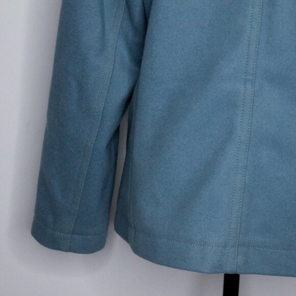Gap Wool  Blend Toggle Buttons Blue Pea Coat Size M - Picture 9 of 16